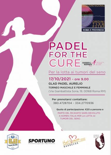 “padel-for-the-cure”,-l’ordine-tsrm-pstrp-di-roma-patrocina-il-torneo-di-komen-italia