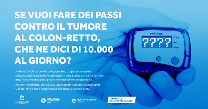al-via-la-campagna-step-up-contro-il-tumore-al-colon,-un’app-per-raggiungere-10mila-passi-al-giorno